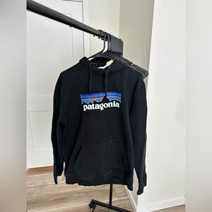 Patagonia Black Hoodie with Logo